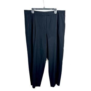 DKNY Black Pleated Wide Leg‎ Dress Pants Womens Plus Size 18W